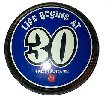 Buy Life Begins At 30  Coaster Set (4CT) in New Zealand. 